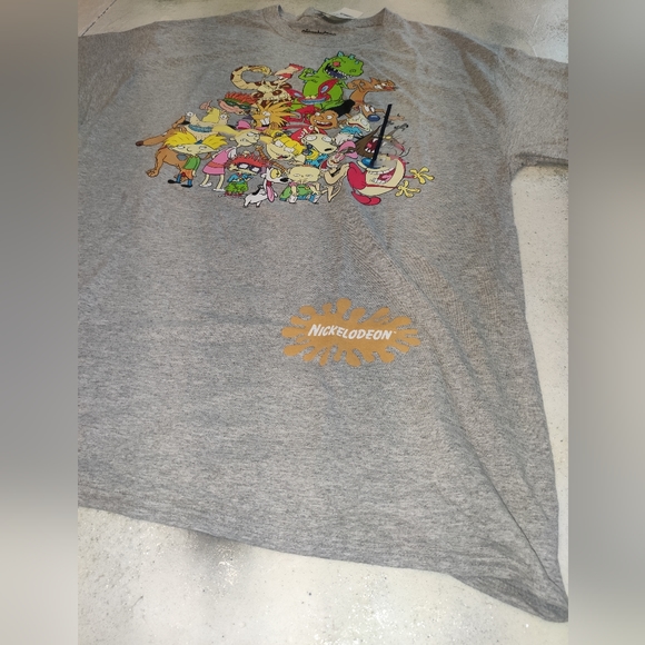 NICKELODEON 90'S Grey T-shirt RETRO size Large - Picture 6 of 7